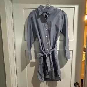 Banana Republic Classic Chambray Blue Shirt Dress NWOT